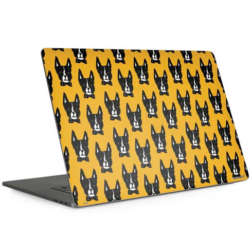 Bouffants and Broken Hearts Boston Terrier MacBook Skins